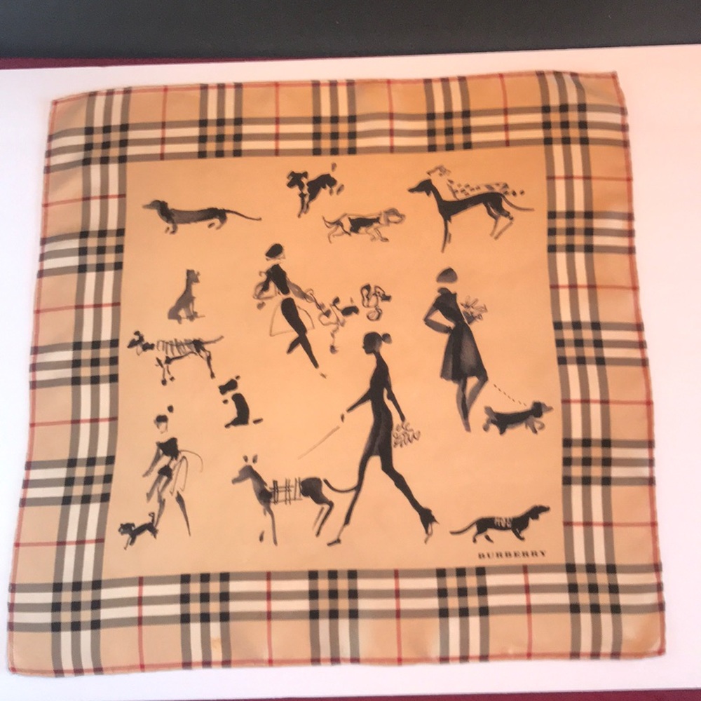 Vintage Burberry Scarf Approximately 19x19”